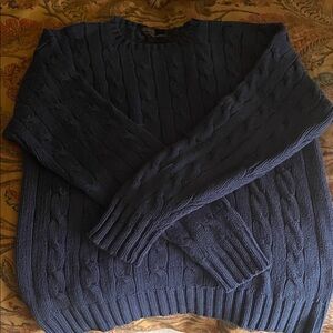 Ralph Lauren Navy Cable Knit Sweater